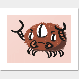 Crab Bug Doodle Monster Posters and Art